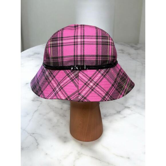Y2K Coach Wool Plaid Fedora Hat Size M/L main image 4